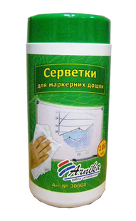 Салфетки влажные Arnika для магнитно-маркерных досок, 100 шт 30668 фото