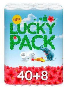 Туалетний папір Ruta Lucky Pack білий, 2 шари, 48 рул/упаковка 01424 фото