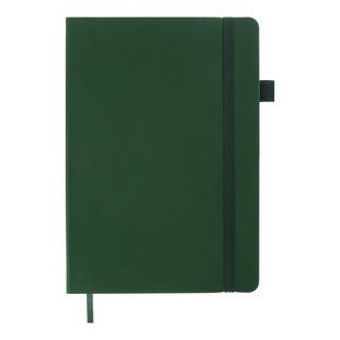 Блокнот діловий BRIEF А5, 96л, лінія, обкладинка штучна шкіра, зелений BM.295204-04 фото