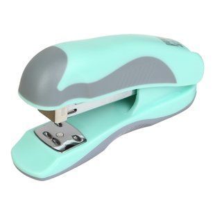 Степлер пластиковый Buromax PASTEL, на 20 листов (скобы №24, 26), 111х62х32 мм, мятный BM.4215-38 фото