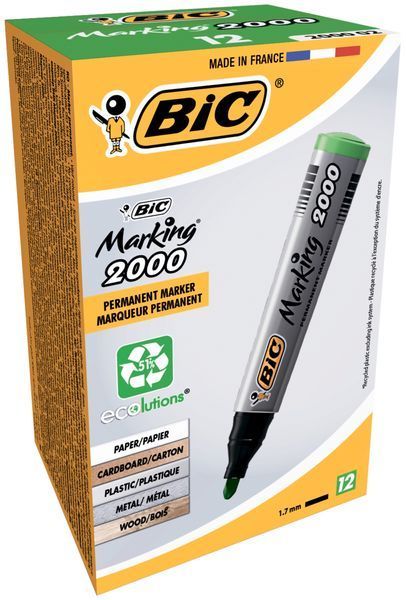 Маркер перманентный BIC Fine, зеленый bc8209123 фото