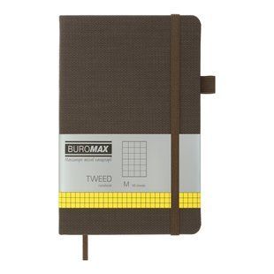 Книга записна TWEED 125*195, 96 арк., клітинка, обкл. штучна шкіра, сірий BM.291163-09 фото