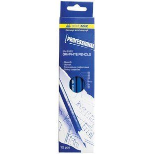 Набір олівців для креслення Buromax Professional, 12 штук BM.8565 фото