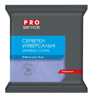 Салфетки вискозные PRO Service 30х38 см, синие, 10 шт 19100206 фото