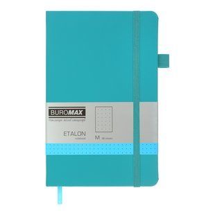 Книга записная ETALON 125*195, 96 л., точка, обкл. искусственная кожа, бирюзовый BM.291360-06 фото