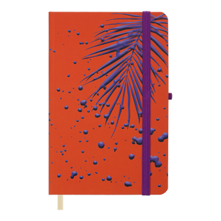 Книжка записна PIANTE, на гумці, 136х207мм, 96 арк., кліт., офсет крем., тв.лам.обкл., помаранчева BM.255109-11 фото