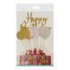 Набір топерів "Happy birthday", 10 шт., 11 х 7 см BM.98500 фото 1