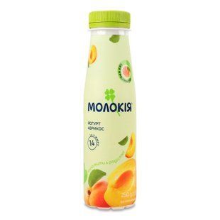 Йогурт питьевой Молокія Абрикос, 1.4%, 250 г 05465 фото