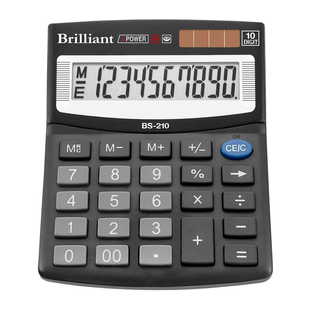 Калькулятор Brilliant BS-210, настільний, 10 розрядів BS-210 фото