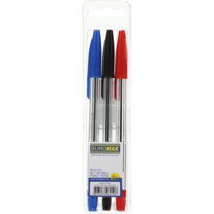 Набор Buromax Classic из 3-х шариковых ручек, 0.7 мм BM.8433 фото