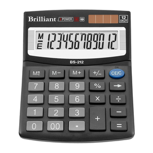Калькулятор Brilliant BS-212, настільний, 12 розрядів BS-212 фото
