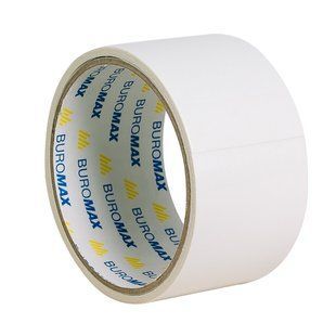 Клейка стрічка канцелярська Buromax, двостороння, на паперовій основі, 48 мм х 5 м BM.7553 фото