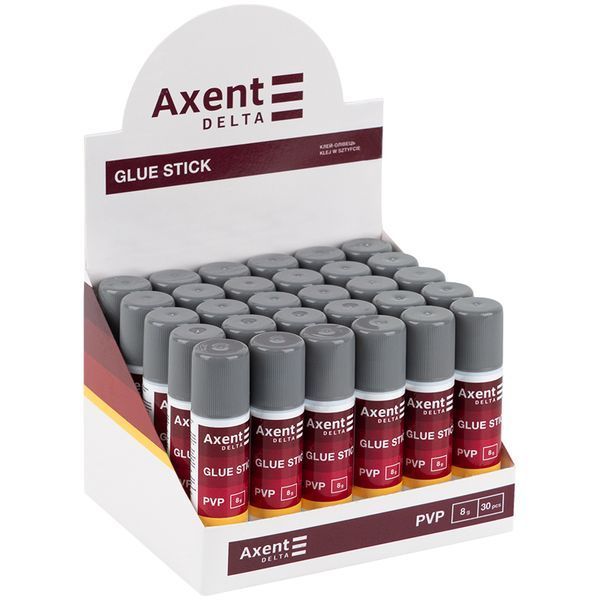 Клей-карандаш PVP Axent Delta D7136, 8г D7136 фото