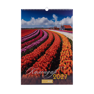 Календарь настенный 2027 г., А3, 1 пружина, Seasons landscape BM.210603 фото