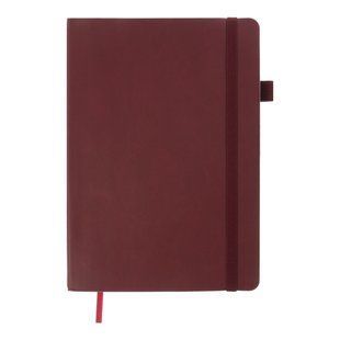 Блокнот діловий BRIEF, L2U, А5, 96 арк., лінія, темно-червоний, шт.шкіра BM.295204-13 фото
