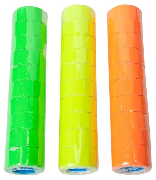 Ценник Buromax фигурный, наружная намотка, 22х12 мм, 500 штук, желтый BM.282201-08 фото
