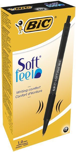 Ручка BIC Soft Clic Grip, чорна bc837397 фото