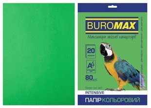 Бумага цветная INTENSIVE, зеленая, 20 л., А4, 80 г/м&sup2; BM.2721320-04 фото
