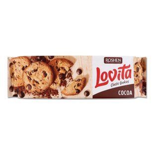 Печенье сдобное Roshen Lovita Classic Cookies с кусочками глазури 150 г 33324 фото