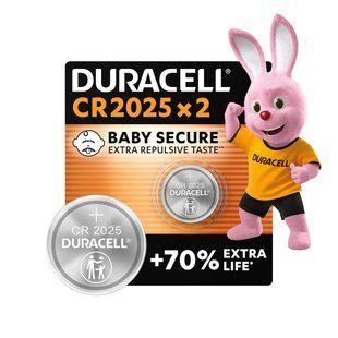 Спеціальна літієва батарейка типу &laquo;таблетка&raquo; Duracell 2025 3V, (DL2025/CR2025), призначена для використання у брелоках, вагах, портативних і медичних пристроях, 2 шт. в упаковці s.5010963 фото