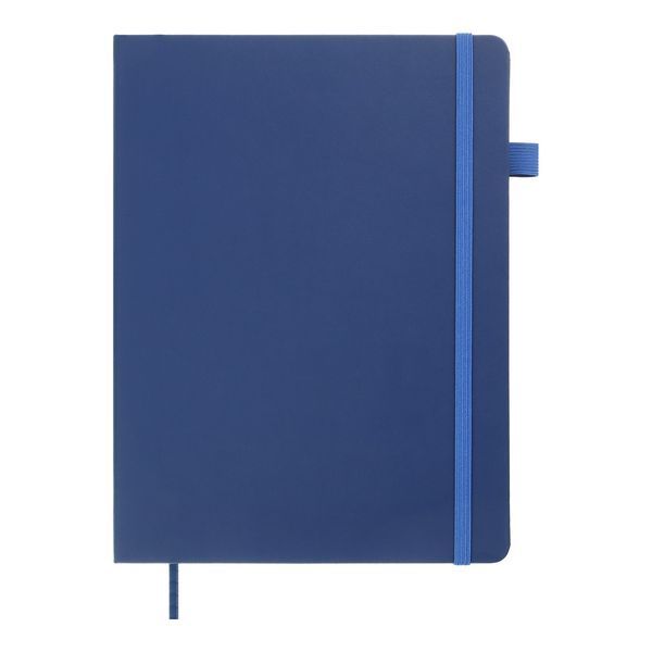 Книга записна ETALON 190*250, 96 арк., клітинка, обкл. штучна шкіра, синій BM.292160-02 фото