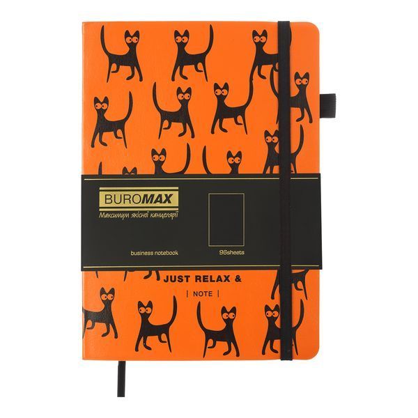Блокнот діловий Buromax Relax, А5, 96 акушів, нелінований, обкладинка штучна шкіра, дизайн №2 BM.295001-11 фото