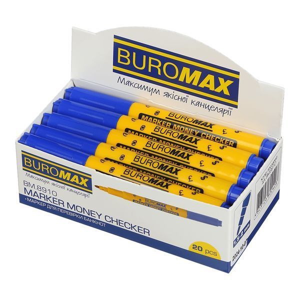 Маркер для перевірки банкнот Buromax MONEY CHECKER 1,5-2 мм BM.8910 фото