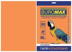 Папір кольоровий INTENSIVE, помаранчевий, 20 арк., А4, 80 г/м&sup2; BM.2721320-11 фото