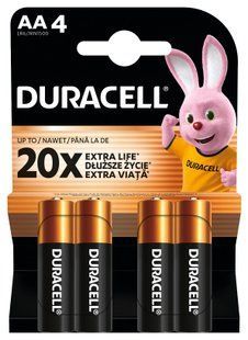 Щелочные батарейки Duracell AA, 4 шт. в упаковке s.52536 фото