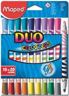 Фломастеры COLOR PEPS DUO, 20 цв. MP.847010 фото
