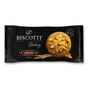 Печенье песочное Biscotti Bakery с арахисом 150 г 20158 фото
