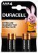 Щелочные батарейки Duracell AAA, 4 шт. в упаковке s.52543 фото 1