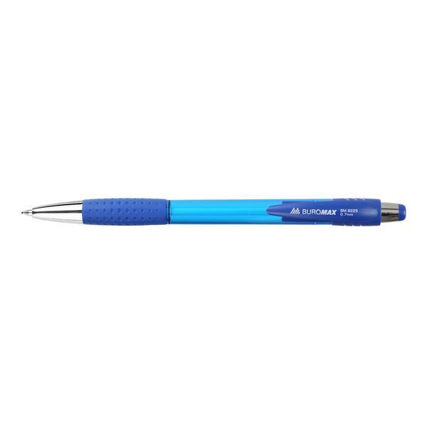 Ручка шариковая автоматическая Buromax Bright, синяя, 0.7 мм BM.8225 фото