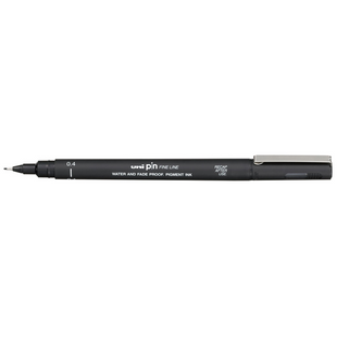 Лайнер UNI Pin Fine Line, черный, 0.4 мм PIN04-200.Black фото
