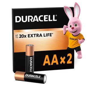 Лужні батарейки Duracell AA, 2 шт. в упаковці s.58163 фото