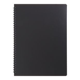 Записная книга на пружине Buromax Office, А4, 96 листов, клеточка, пластиковая обложка, графитовая BM.24451150-09 фото