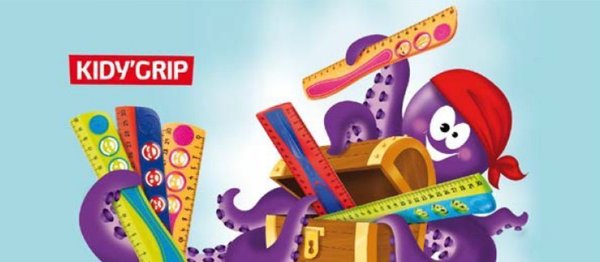 Линейка пластиковая KIDY'GRIP, 20см, ассорти. MP.278710 фото