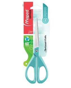 Ножницы офисные ESSENTIALS GREEN 170мм, блистер, голубой MP.468011 фото