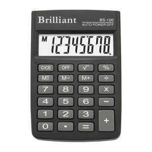 Калькулятор кишеньковий Brilliant BS-100, 8 розрядів BS-100 фото