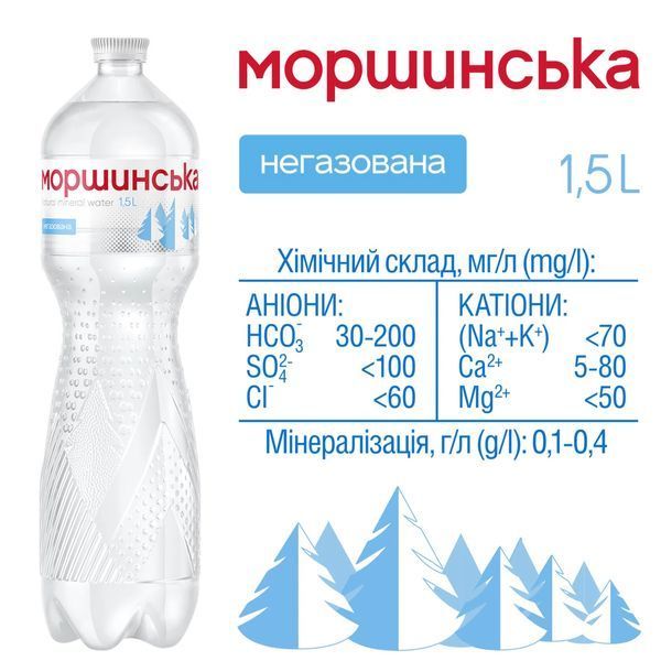 Вода Моршинська негазированная 1.5 л , 6 шт/упаковка 00710 фото