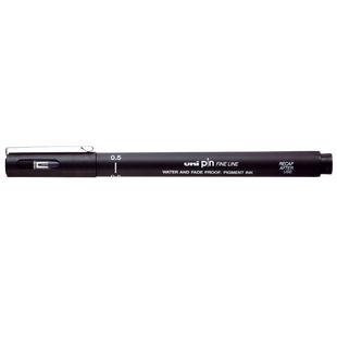 Лайнер UNI Pin Fine Line, черный, 0.5 мм PIN05-200.Black фото