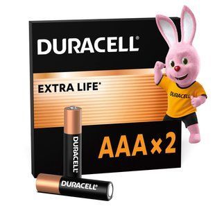 Лужні батарейки Duracell AAA, 2 шт. в упаковці s.58170 фото