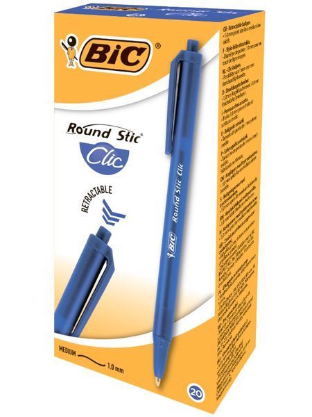 Ручка BIC Round Stic Clic, синяя bc926376 фото