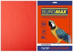 Цветная бумага INTENSIVE, красная, 50 л., А4, 80 г/м&sup2; BM.2721350-05 фото