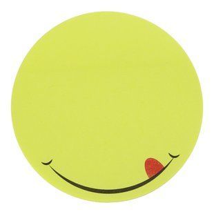 Блок для нотаток Buromax Smile з клейким шаром, 70х70 мм, жовтий, 50 аркушів BM.2318-08 фото