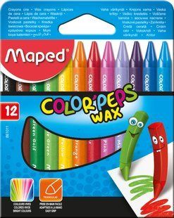 Крейда воскова COLOR PEPS Wax Crayons, 12 кольорів MP.861011 фото