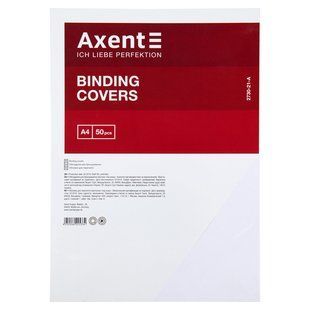 Картонная обложка Axent 2730-21-A "под кожу", А4, 50 штук, белая 2730-21-A фото