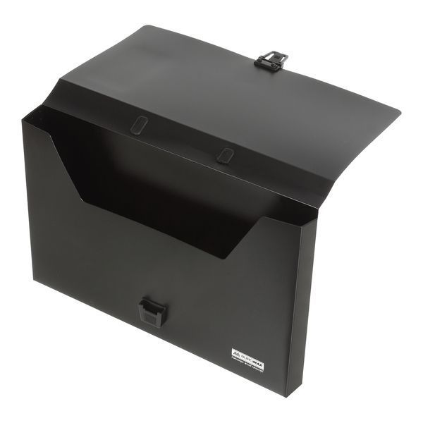 Портфель пластиковий Buromax, A4, 35 мм, чорний BM.3724-01 фото