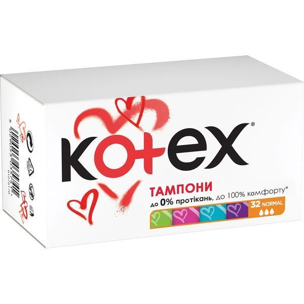 Гігієнічні тампони Kotex Normal, 32 шт/упаковка 35741 фото