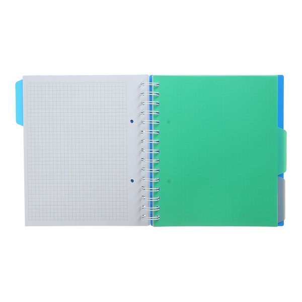 Тетрадь на пружине CLASSIC, В5 (170x205), 120 л, клетка, 3 разделителя, пластиковая обложка, синий BM.24355911-02 фото